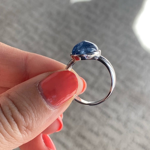Natural Blue Kyanite Ring - Picture 5 of 6